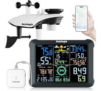 Sainlogic Estación Meteorológica WLAN, Sensor Inalámbrico Interior/Exterior, Pronóstico Meteorológico 24/7 con IA Weatherseed®, Sensor UV, Alertas y Exportación de Datos de 2 Años (Solo 2.4GHz)