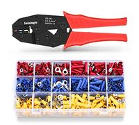 Sainlogic Juego De Pinzas Para Prensar Terminales De Cable, Crimpadora De Alambre Kit Con 700 Piezas De Terminales Eléctricos, Punteras Eléctricas Para Extremos De Cable De 0,5-6 Mm