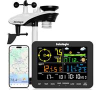 Sainlogic WiFi Smart Weather Station SA9 with 24H/ 7Days Accurate Weather Forecast by Weatherseed® AI, 8.5" Large Display,UV,Sun Light,Rain Gauge,Wind Gauge,2-Year Data Storage & Export（Only 2.4G）
