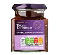 Sainsbury's Taste The Difference Chutney de cebolla caramelizada 285g - Combina bien con un queso cheddar maduro o para un toque de revolver a través de una cazuela de salchicha.