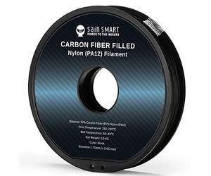 SainSmart ePA12-CF Filamento de nailon de fibra de carbono de 1,75 mm, 0,5 kg, precisión dimensional +/- 0,05 mm, negro