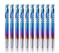 SainSmart Genmitsu - 10 fresas de punta plana para nariz plana CNC, 1/8 pulgadas en espiral, 1 juego de fresa de extremo para flauta (3,175 x 17 x 38 mm)