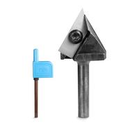 SainSmart Genmitsu - Broca de enrutador de ranura en V de 60 grados, vástago de 1/4 pulgadas de diámetro de corte de 1 pulgada, broca de fresadora CNC, broca de aplanamiento de losa de carburo para