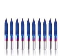 SainSmart Genmitsu - Brocas para grabado (10 unidades, 30 grados, punta de 0,1 mm, vástago cónico, punta de 1/8")