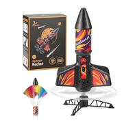 SainSmart Jr. Lanzador de cohetes para niños, juguete motorizado de cohetes de aire con paracaídas, lanzamiento automático de hasta 200 pies, juguetes al aire última intervensión para edades de 8 a 12