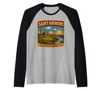 Saint Andrews Reino Unido Escocia St Andrews Escocia Camiseta Manga Raglan