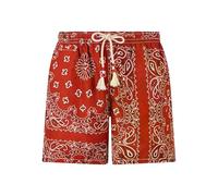 Saint Barth Bañador MC2 Caprese Estampado Bandana Round (FR/ES, Letras, XL, Regular, Regular, Rojo)