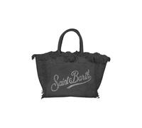 Saint Barth MC2 Bolso Colette de lona negra con logotipo de strass Dimensiones: 30 x 22 x 15 cm