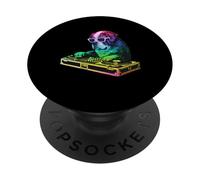 Saint Bernard, DJ, Fiesta Musical, Amante de los Perros PopSockets PopGrip Adhesivo