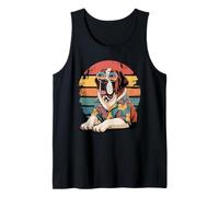 Saint Bernard Dog Gafas De Sol Hawái Playa Verano Camiseta sin Mangas