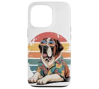 Saint Bernard Dog Gafas De Sol Hawái Playa Verano Carcasa para iPhone 13 Pro