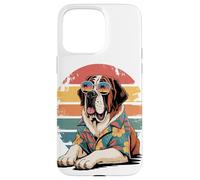Saint Bernard Dog Gafas De Sol Hawái Playa Verano Carcasa para iPhone 15 Pro MAX