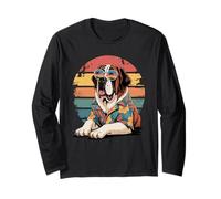 Saint Bernard Dog Gafas De Sol Hawái Playa Verano Manga Larga