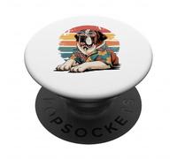 Saint Bernard Dog Gafas De Sol Hawái Playa Verano PopSockets PopGrip Adhesivo