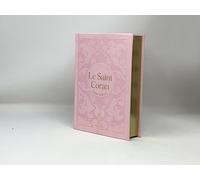 Saint Coran Bilingue cartonné (14 x 19 cm) - Rose claire - Dorure
