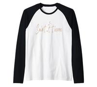 Saint-Etienne Francia Diseño Elegante Vintage Camiseta Manga Raglan