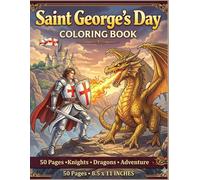 Saint George’s Day Coloring Book.: A Relaxing Collection of Detailed Fantasy Designs for Adults and Teens | 50 Pages | Large 8.5 x 11 Format