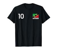 Saint Kitts and Nevis 10 Bandera Nacional Patrimonio País Camiseta