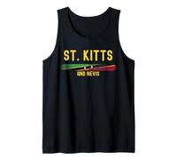Saint Kitts and Nevis Flag | Kittitian Vintage Distressed Camiseta sin Mangas