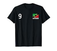 Saint Kitts and Nevis Número 9 Bandera Nacional País Camiseta