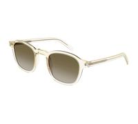 SAINT LAURENT Hombre SAINT LAURENT SL 549 SLIM 007 Gafas de sol Acetato Amarillo Marrón Redonda Normal Sombreado