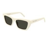 SAINT LAURENT Mujer SAINT LAURENT SL 276 MICA 056 Gafas de sol Acetato Marfil Gris Cat Eye