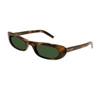 SAINT LAURENT Mujer SAINT LAURENT SL 557 SHADE 002 Gafas de sol Acetato la Habana Verde Redonda Normal