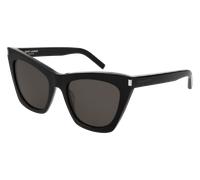 Yves Saint Laurent SL 214 Kate-001 55 Sunglass Woman Acetat Gafas de Sol, Negro-Negro-Gris, Mujeres