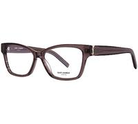 SAINT LAURENT SL-M116 003 - Gafas de sol para mujer, color marrón, borde completo, ojo de gato, 55 mm, transparente café, 55-14-140