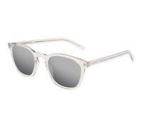 SAINT LAURENT Unisex SAINT LAURENT SL 28 SLIM 006 Gafas de sol Acetato Beige Plata Cuadrada Normal Espejo