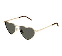 SAINT LAURENT Unisex SAINT LAURENT SL 301 LOULOU 004 Gafas de sol Metal Oro Gris Geométrico Normal