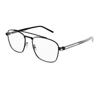 SAINT LAURENT Unisex SAINT LAURENT SL 665 OPT 001 Monturas ópticas Metal Negro Transparente Piloto