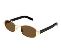 SAINT LAURENT Unisex SAINT LAURENT SL 706 001 Gafas de sol Metal Oro Marrón Redonda