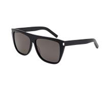 SAINT LAURENT Unisex SL 1 002 Gafas de sol Acetato Negro Gris Oversize Normal