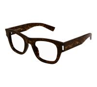 SAINT LAURENT Unisex SL 698 002 Monturas ópticas Acetato la Habana Transparente Cuadrada