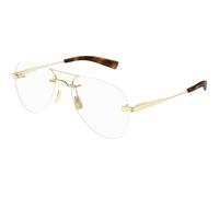 SAINT LAURENT Unisex SL 745 002 Monturas ópticas Metal Oro Transparente Piloto