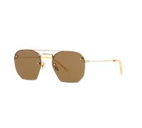Saint Laurent Unisex Sunglass SL 422 - Color del Marco: Oro/Marrón, Color de la Lente: Marrón