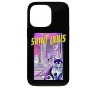 Saint Louis Gato Retro Anime Paisaje Urbano Missouri EE. UU. Carcasa para iPhone 13 Pro