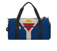 Saint-Martin - Bolsa de deporte con diseño de bandera de papel con compartimento para zapatos, bolsa de viaje para fin de semana, bolsa de yoga