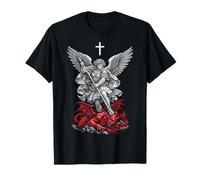 Saint Michael Archangel Defeating Satan Camiseta