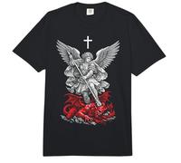 Saint Michael Archangel Defeating Satan Comfort Colors Adult Heavyweight T-Shirt