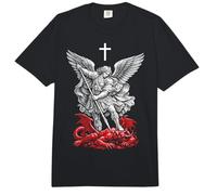 Saint Michael Archangel Defeating Satan Comfort Colors Adult Heavyweight T-Shirt