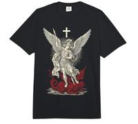 Saint Michael Archangel Defeating Satan Comfort Colors Adult Heavyweight T-Shirt