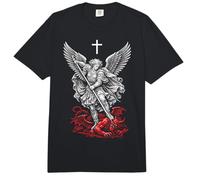 Saint Michael Archangel Defeating Satan Comfort Colors Adult Heavyweight T-Shirt