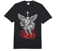 Saint Michael Archangel Defeating Satan Comfort Colors Adult Heavyweight T-Shirt