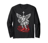 Saint Michael Archangel Defeating Satan Manga Larga