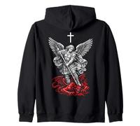 Saint Michael Archangel Defeating Satan Sudadera con Capucha