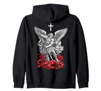 Saint Michael Archangel Defeating Satan Sudadera con Capucha