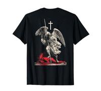 Saint Michael Archangel Streetwear Heavy Metal Y2K (On Back) Camiseta