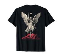 Saint Michael Archangel Streetwear Heavy Metal Y2K (On Back) Camiseta